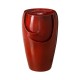 Glitzhome 21.25"H Red Ceramic Pot Fountain with Pump and LED Light