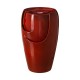 Glitzhome 21.25"H Red Ceramic Pot Fountain with Pump and LED Light