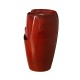 Glitzhome 21.25"H Red Ceramic Pot Fountain with Pump and LED Light