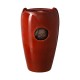 Glitzhome 21.25"H Red Ceramic Pot Fountain with Pump and LED Light