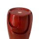 Glitzhome 21.25"H Red Ceramic Pot Fountain with Pump and LED Light