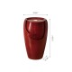 Glitzhome 21.25"H Red Ceramic Pot Fountain with Pump and LED Light