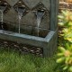 Glitzhome 30"L Oversized Faux Concrete and Pebbles Polyresin Outdoor Fountain with LED Light and Pump