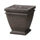 Glitzhome 17.5"H Elegant Stone Sculpture Pattern Polyresin Outdoor Fountain with LED Light and Pump