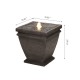 Glitzhome 17.5"H Elegant Stone Sculpture Pattern Polyresin Outdoor Fountain with LED Light and Pump