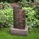Glitzhome 38.75"H Oversized Low Garden Wall Polyresin Outdoor Fountain with LED Light and Pump