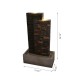 Glitzhome 38.75"H Oversized Low Garden Wall Polyresin Outdoor Fountain with LED Light and Pump