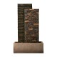 Glitzhome 38.75"H Oversized Low Garden Wall Polyresin Outdoor Fountain with LED Light and Pump