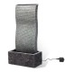 Glitzhome 38.25"H Oversized Faux Stone Wall Polyresin Outdoor Fountain with LED Light and Pump