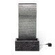 Glitzhome 38.25"H Oversized Faux Stone Wall Polyresin Outdoor Fountain with LED Light and Pump