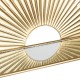 Glitzhome Set of 2 Regency Modern Gold Fan Shaped Wall Shelf With Mirror Base