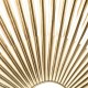 Glitzhome Set of 2 Regency Modern Gold Fan Shaped Wall Shelf With Mirror Base
