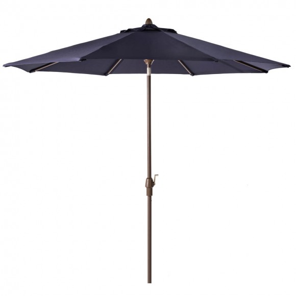 Elm PLUS 10 ft. Aluminum Auto Tilt Market Patio Umbrella in Navy Blue Olefin