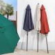 Elm PLUS 10 ft. Aluminum Auto Tilt Market Patio Umbrella in Navy Blue Olefin