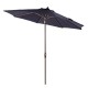 Elm PLUS 10 ft. Aluminum Auto Tilt Market Patio Umbrella in Navy Blue Olefin