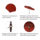 Elm PLUS 10 ft. Aluminum Auto Tilt Market Patio Umbrella in Wine Red Olefin