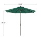 Elm PLUS 10 ft. Aluminum Auto Tilt Market Patio Umbrella in Dark Green Olefin