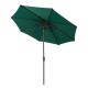 Elm PLUS 10 ft. Aluminum Auto Tilt Market Patio Umbrella in Dark Green Olefin