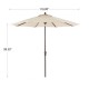 Elm PLUS 10 ft. Aluminum Auto Tilt Market Patio Umbrella in Beige Olefin