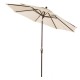 Elm PLUS 10 ft. Aluminum Auto Tilt Market Patio Umbrella in Beige Olefin