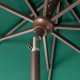 Elm PLUS 9 ft. Aluminum Auto Tilt Market Patio Umbrella in Dark Green Olefin