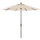 Elm PLUS 9 ft. Aluminum Auto Tilt Market Patio Umbrella in Beige Olefin