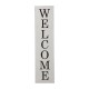 Glitzhome 30"H Double Sided Washed White Wooden Box-shaped "WELCOME, HOME" Porch Sign