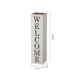 Glitzhome 30"H Double Sided Washed White Wooden Box-shaped "WELCOME, HOME" Porch Sign