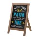 Glitzhome 29.75"H "Welcome to the Patio" Wood Framed Easel Porch Sign