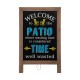 Glitzhome 29.75"H "Welcome to the Patio" Wood Framed Easel Porch Sign