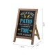 Glitzhome 29.75"H "Welcome to the Patio" Wood Framed Easel Porch Sign