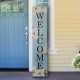 Glitzhome 42"H Washed Blue Wooden "WELCOME" Porch Sign