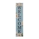 Glitzhome 42"H Washed Blue Wooden "WELCOME" Porch Sign