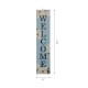 Glitzhome 42"H Washed Blue Wooden "WELCOME" Porch Sign