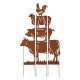 Glitzhome 51.25"H Farmhouse Metal Rustic Animals Silhouette Yard Stake, Set of 3