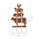 Glitzhome 51.25"H Farmhouse Metal Rustic Animals Silhouette Yard Stake, Set of 3