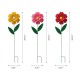 Glitzhome 39.5"H Metal Dimensional Flower Yard Stakes / Wall Décor, Set of 3