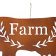 Glitzhome Farm Sweet Farm Metal Farmhouse Animals Silhouette Sign Yard Stake or Wall Décor, Set of 3