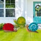 Glitzhome Metal Tortoise/Ladybug/Snail Yard Stakes or Wall Decor, Set of 3