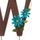 Glitzhome 25.5"H Metal WELCOME with Flowers Yard Stakes or Wall Decor, Set of 7