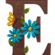 Glitzhome 25.5"H Metal WELCOME with Flowers Yard Stakes or Wall Decor, Set of 7