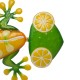 Glitzhome 24.25"L Whimsical Metal Lemon Gecko Wall Decor