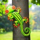 Glitzhome 24.25"L Whimsical Metal Watermelon Gecko Wall Décor