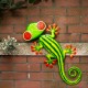 Glitzhome 24.25"L Whimsical Metal Watermelon Gecko Wall Décor