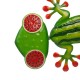 Glitzhome 24.25"L Whimsical Metal Watermelon Gecko Wall Décor