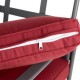 Glitzhome 45.25"L Outdoor Patio Loveseat Glider Chair with Burgundy Cushions
