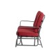 Glitzhome 45.25"L Outdoor Patio Loveseat Glider Chair with Burgundy Cushions