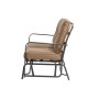 Glitzhome 45.25"L Outdoor Patio Loveseat Glider Chair with Tan Cushions