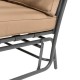 Glitzhome 45.25"L Outdoor Patio Loveseat Glider Chair with Tan Cushions