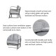 Glitzhome 45.25"L Outdoor Patio Loveseat Glider Chair with Gray Cushions